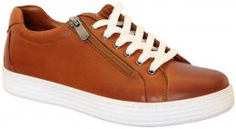 Rosa Negra Comfort Sneaker Dam / Tan skinnsko snörning lågsko urtagbar innersula fotriktig komfort bekväm