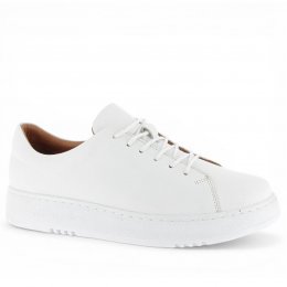 Charlotte Andrea conti hög sula Sneaker Dam tjej white vit skinnsko snörning lågsko urtagbar innersula