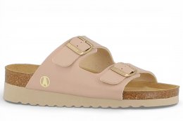 axelda tia sandal komfortsandal läder kork mjuk anatomisk arbetssko old pink gammalrosa