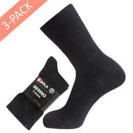 Bola Seamless merinoull med Lös Resår svart bekväm ömma tår mjuk varm diabetes