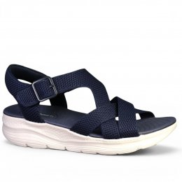 cc resorts milla navy marinblå sandal dam gummisula fotriktig remmar memoryfoam