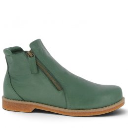 charlotte of sweden chelsea boots tanne fir grön green resår zipper känga dam skinn dragkedja urtagbar fotbädd mjuk