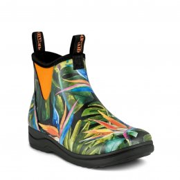 Green Comfort Rain Rafaell flower blommig regnsko gummistövel vatten memryfoam fotriktig dam regnboots