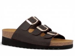 axelda cathrine 3 sandal komfortsandal mjuk anatomisk stötdämpande memryfoam skinn läder arbetssko fotsmärta brun