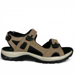 cc resorts emy taupe brun grå sandal dam gummisula fotriktig remmar memoryfoam