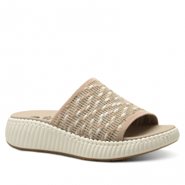 Jana Coshy Andi Sandal beige comb tvättbar hallux valgus problemfot comfort textil komfort fritid dam relax fit rymlig läst