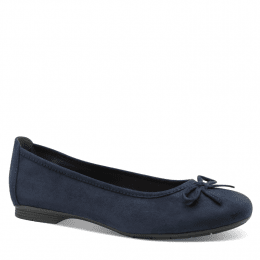 Jana panama Softline Ballerinasko loafer damsko lågsko finsko kostymsko puläder textil bred läst fotriktig mjuk navy marinblå