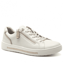 Jana sitane Soft Line beige gold Sneaker med dragkedja Rymlig Läst h-bredd komfort memoryfoam dam