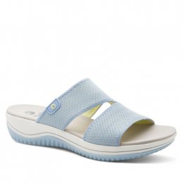 Jana Softline Unno Sandal sky sun blå gul comfort textil komfort fritid dam relax fit rymlig läst fotriktig hbred