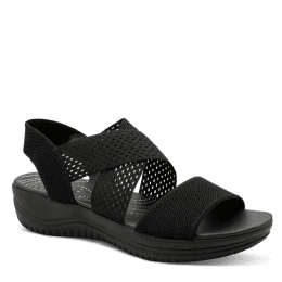 Jana Softline Unni Sandal black svart remmar comfort textil komfort fritid dam relax fit rymlig läst fotriktig hbredd