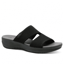 Jana Coshy Unno Sandal black svart tvättbar hallux valgus problemfot comfort textil komfort fritid dam relax fit rymlig läst