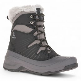 Kamik iceland vinterkänga dam läder vattentät varmfoder bekväm skön snö regn is svart grå
