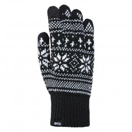 Kombi nordic glove powerpoint handske fodrad dam Svart black handskarhandske ull