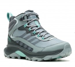 Merrell Dam Speed strike gtx goretex Mid Waterproof vattentät hög sneaker känga fotriktig womens monument turkos grå grön