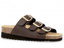 axelda cathrine 3 sandal komfortsandal mjuk anatomisk stötdämpande memryfoam skinn läder arbetssko fotsmärta brun