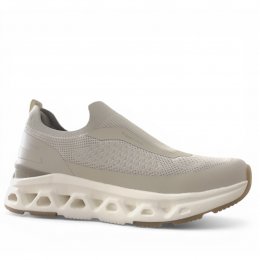 rugged gear smart slipon Sneaker Dam champagne beige vit komfort memoryfoam damsko fotriktig