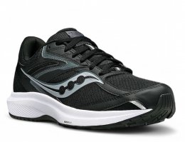 Saucony cohesion 17 svart vit herr walkingsko komfort stabilitet fritid stötdämpande jogging promenad