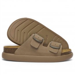 scholl noelle chunky damsandal fotriktig beige brun