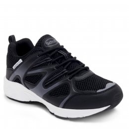 Scholl sprinter selfoss svart black grey sneaker dam pronation fotsmärta hälsmärta fotriktig walking promenad