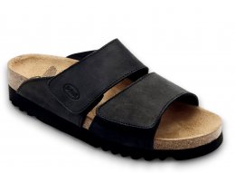 Scholl Aalim WG AD black svart anatomisk biosandal kardborre remmar arbetsskor