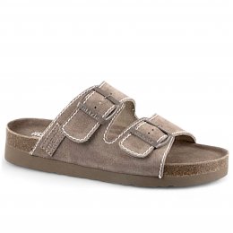 Sköna Marie Lolo Biosandal ljusbrun fotriktig kork läder