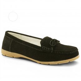 soft comfort kensal loafer dam läder lågsko mocka fotriktig bekväm slipon slipin svart black