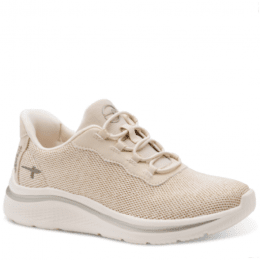 Tamaris daisy step in lätt Sneaker med Rymlig Läst ivory ljus beige vit komfort memoryfoam textil damsko fotriktig