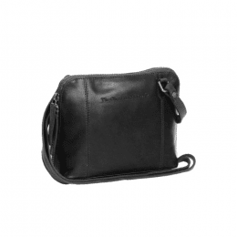 The Chesterfield Brand / Leather Shoulder Bag River Cognac läder skinn svart black axelremsväska handväska