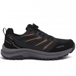 Treksta Larvik Boa GTX / Black Orange gore tex herr dam unisex promenadsko vandringssko comfortfit