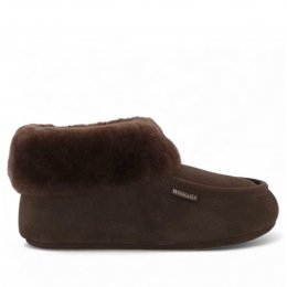 Woollies Fårskinnstofflor Classico / Dark Brown