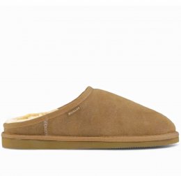 woollies new simple herr fårskinnstofflor gummisula fårull chestnut brun kastanj Mocka