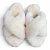 Woollies Fårskinnstofflor Slip-On cross luxe stone kräm beige ljus päls fårull slipin slipon