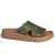 Rosa negra comfort slip in sandal skinn mönster dam sommar khaki grön fotriktig bekväm