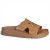 Rosa negra comfort slip in sandal skinn mönster dam sommar tan brun fotriktig bekväm