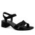 Jana zoe Softline sandalett klack damsko fest finsko kostymsko puläder textil bred läst fotriktig mjuk svart metallic