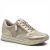 Jana somon Soft Line Sneaker med Rymlig Läst gold guld beige vegan h-bredd komfort memoryfoam textil damsko fotriktig