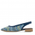 Jana bali Softline slingback dam klack loafer sko lågsko finsko kostymsko puläder textil bred läst fotriktig mjuk denim blå mult