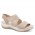 Jana Softline Unni Sandal beige gold guld remmar comfort textil komfort fritid dam relax fit rymlig läst fotriktig hbredd