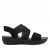 Jana Softline Unni Sandal black svart remmar comfort textil komfort fritid dam relax fit rymlig läst fotriktig hbredd