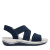 Jana Softline Unni Sandal navy marinblå remmar comfort textil komfort fritid dam relax fit rymlig läst fotriktig hbredd
