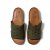 Rosa negra comfort slip in sandal skinn mönster dam sommar khaki grön fotriktig bekväm