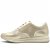 Jana somon Soft Line Sneaker med Rymlig Läst gold guld beige vegan h-bredd komfort memoryfoam textil damsko fotriktig