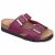 scholl moldava skinn mocka bio adapta sandal komfortsandal mjuk kork anatomisk arbetssko dam vinröd bordeaux