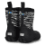 vincent shoes allvädersstövel neopren varmfodrad barn svart black white zebra