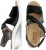 Viveka svart-silver ultalätt sandal med kilklack skinn metallic normal