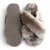 Woollies Fårskinnstofflor Slip-On cross luxe stone grå brun päls fårull slipin slipon
