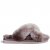 Woollies Fårskinnstofflor Slip-On cross luxe stone grå brun päls fårull slipin slipon