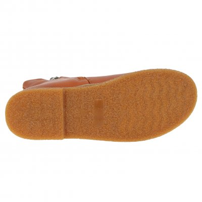 andrea conti charlotte of sweden chelsea boots natur zimt kastanj brun cognac resår zipper känga dam skinn dragkedja urtagbar fo