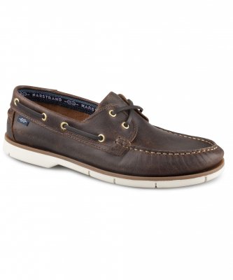 Marstrand 2-Eye Comfort Seglarsko crazy mörkbrun herrsko läder lågsko loafer