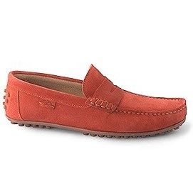 Marstrand Driving Loafer / deep orange mocka läder lågsko herr